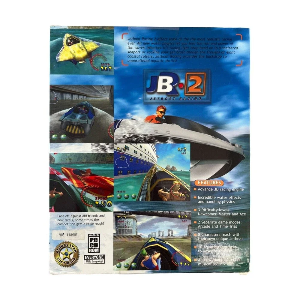 Jetboat Racing 2 PC Big Box 2001 Open Box Sealed